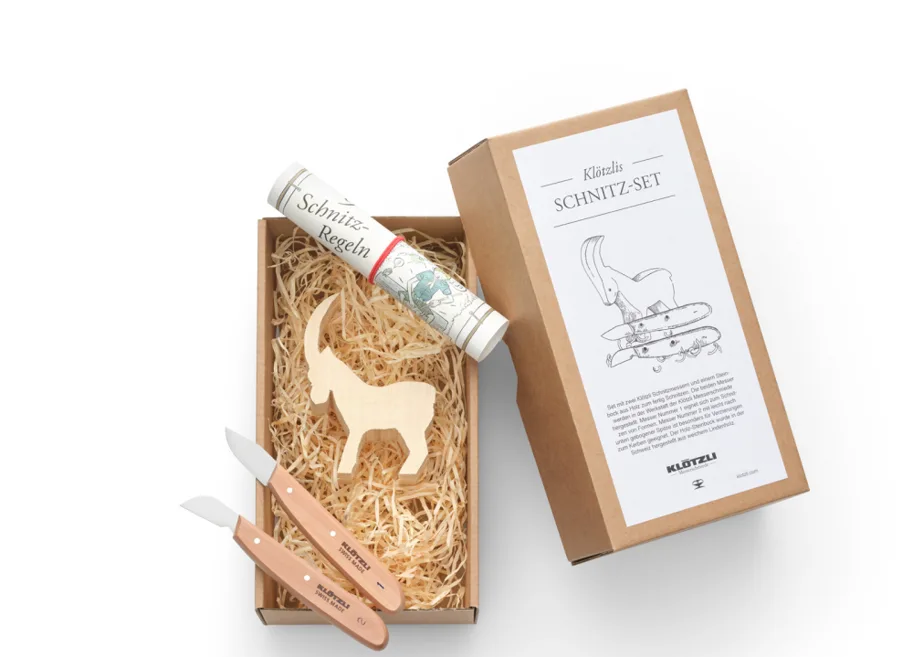 Schnitzset - Steinbock