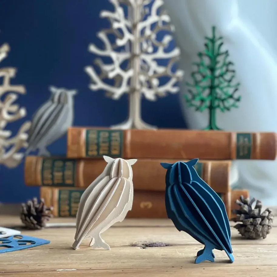 Eule - dunkelblau - 9.5 cm