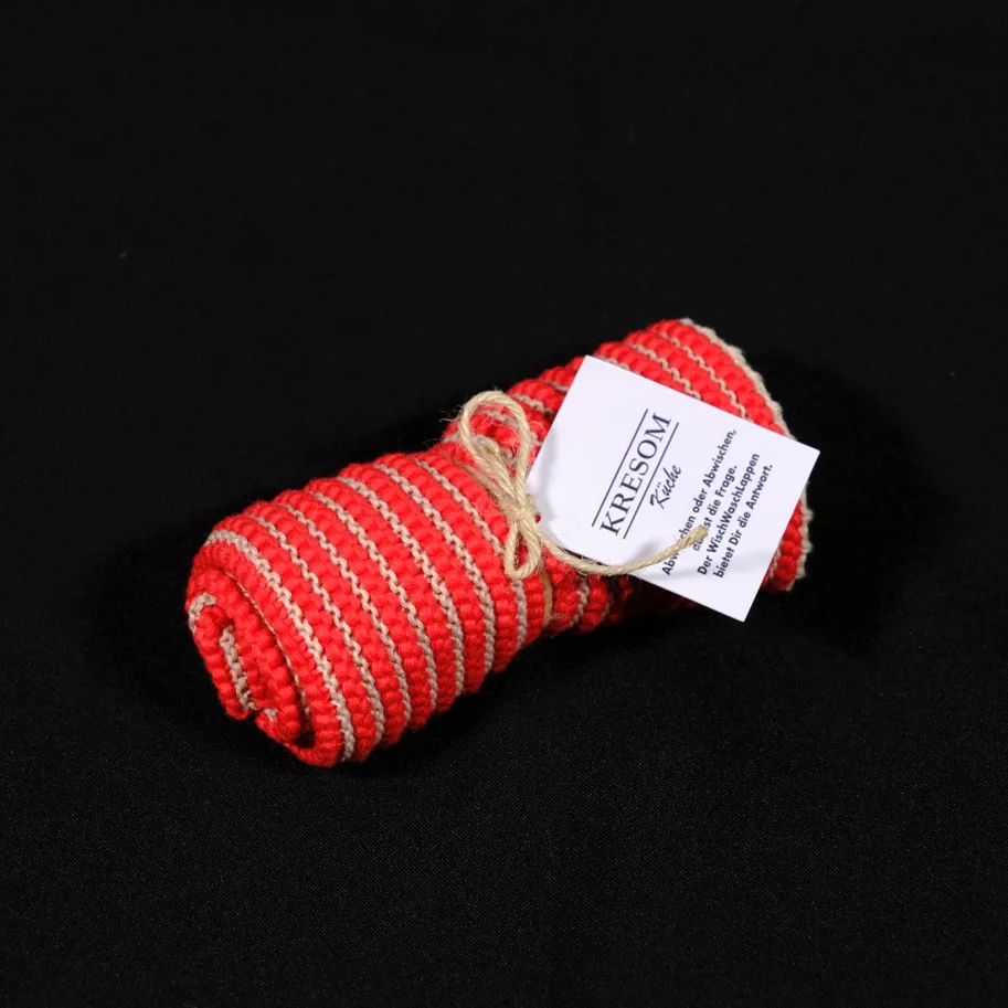 WischWaschlappen - rot/hellgrau