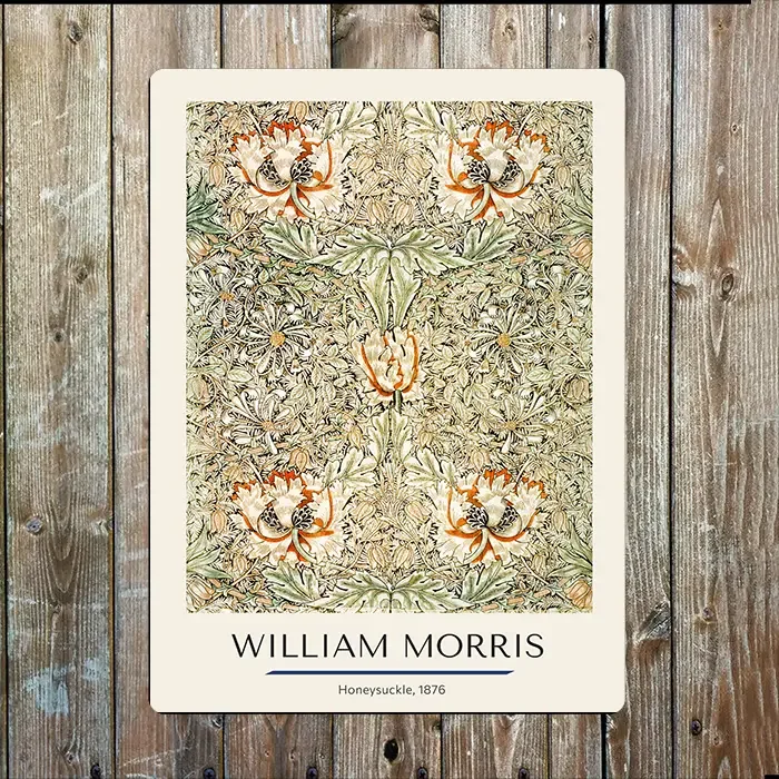Blechschild William Morris - Geissblatt
