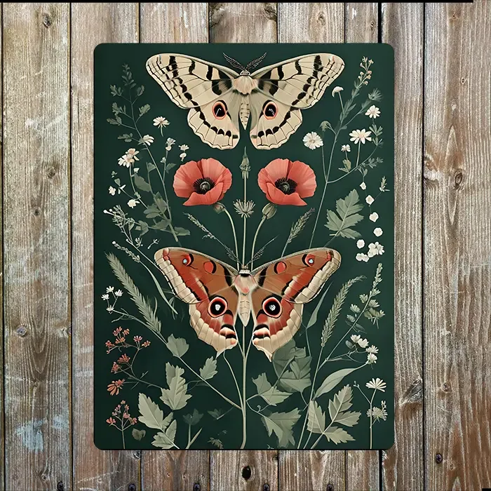 Blechschild Vintage - Schmetterlinge