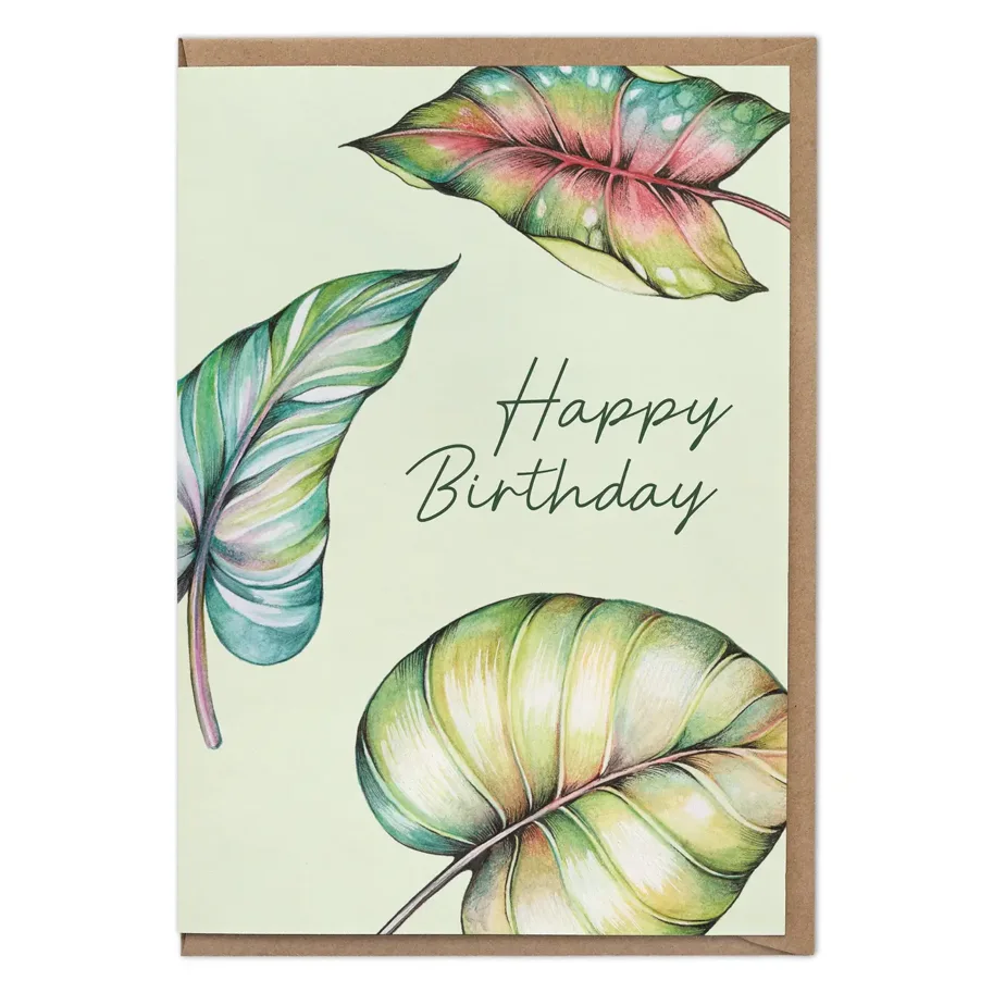 Klappkarte - Blätter