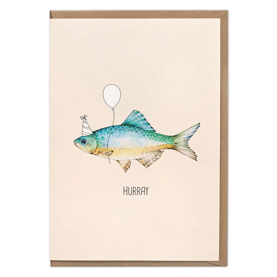 Klappkarte - Feierfisch