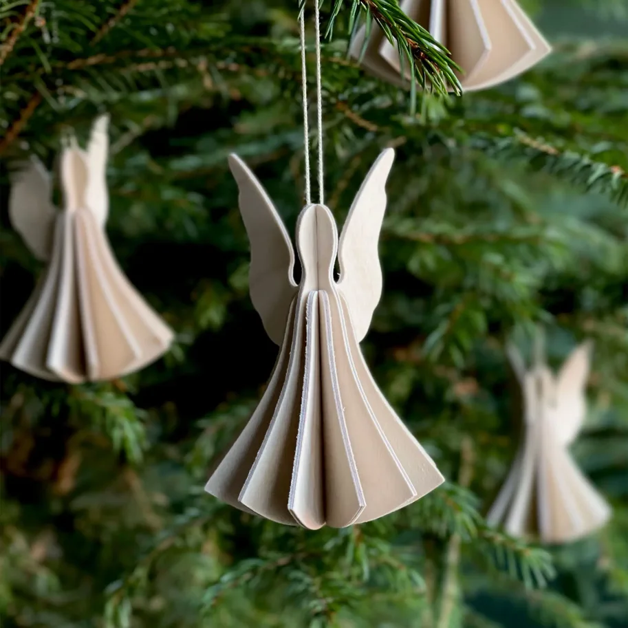 4er Set Engel - natur - 9.5 cm