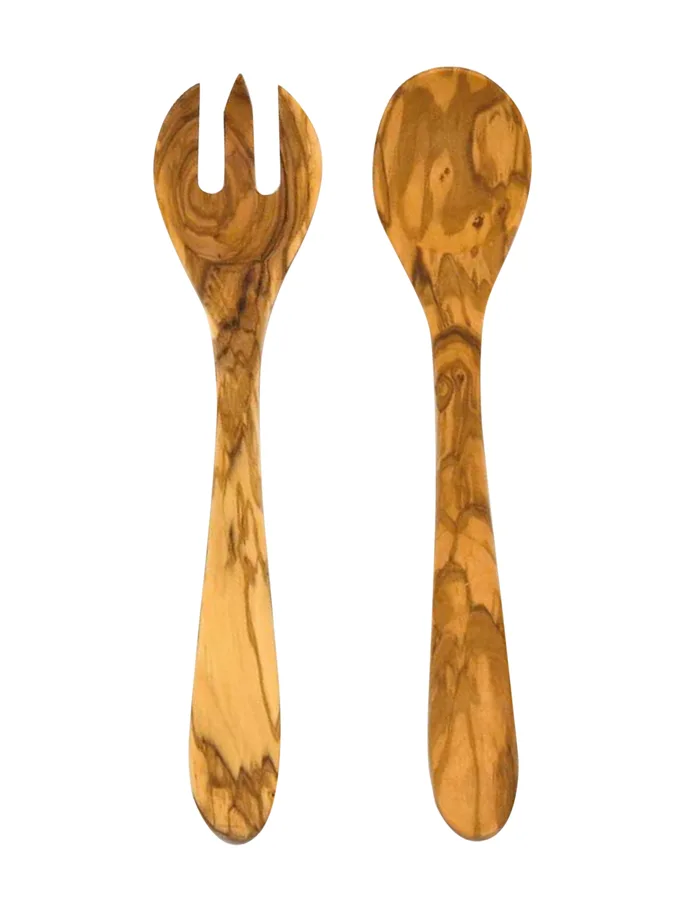 Salatbesteck - Olivenholz