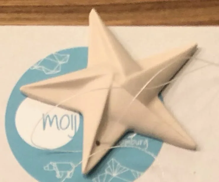 Aufhänger Porzellanstern - weiss