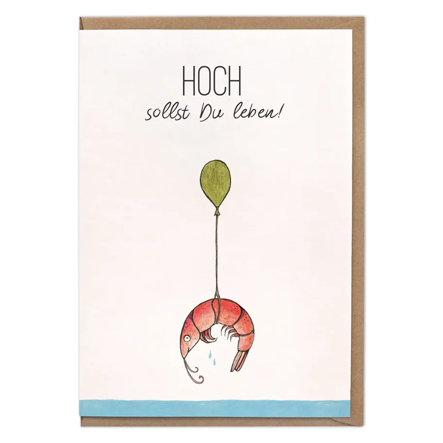 Klappkarte - Shrimp Ausflug