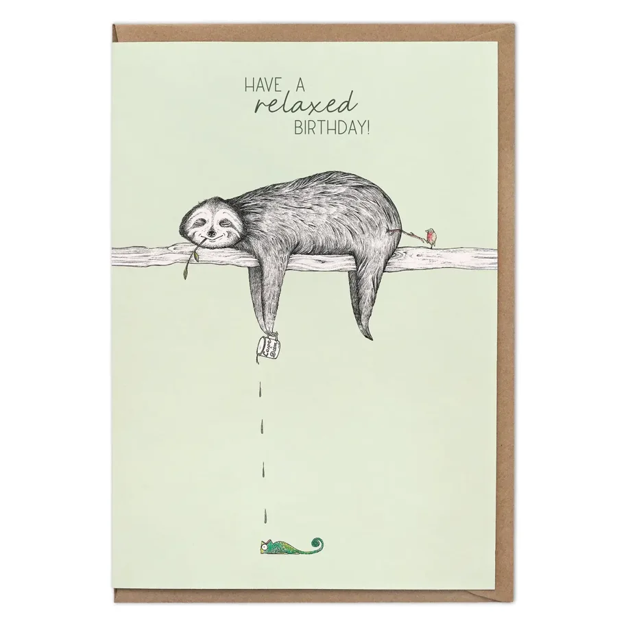 Klappkarte - Faultier