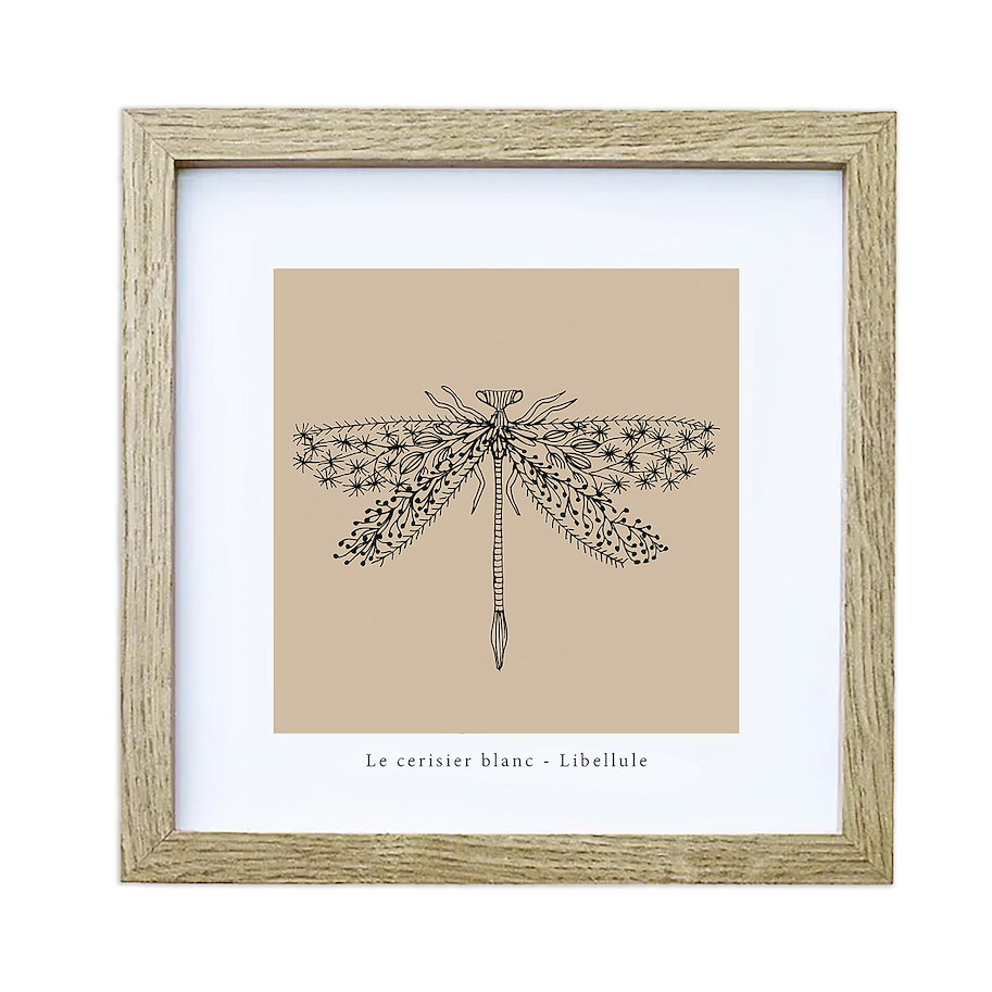 Print mit Rahmen - Libelle