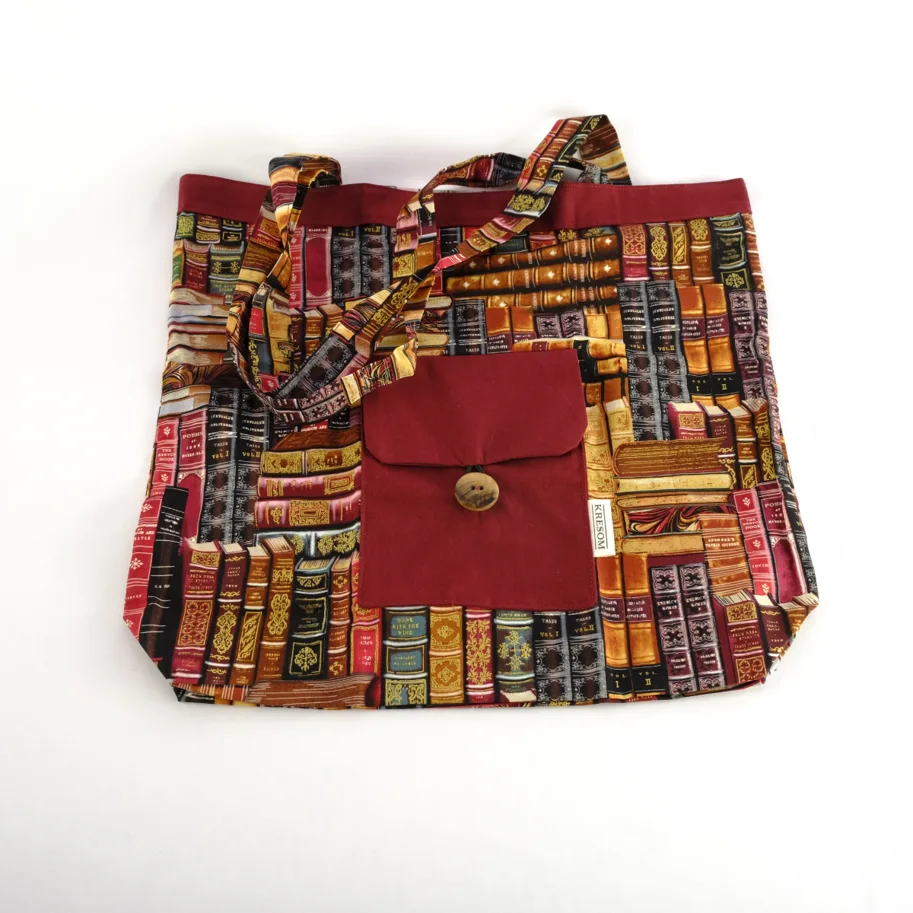 Einkaufstasche - Butler - Bücher, rot