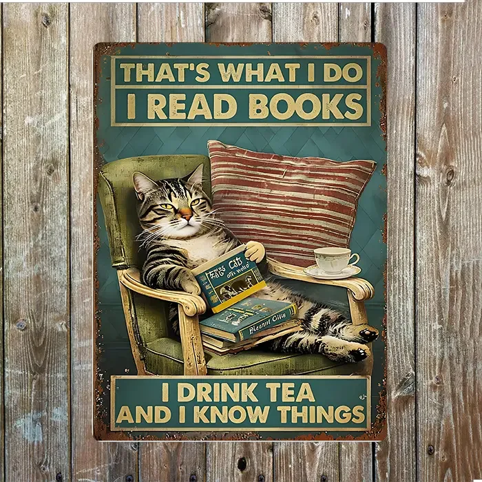 Blechschild - I read Books