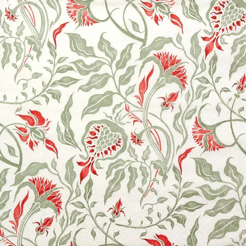 Servietten - Royal Pattern olive