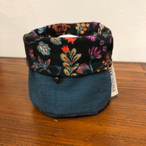 Beutel mit 25 Abschminkpads - Jolie - petrol / Flowers I