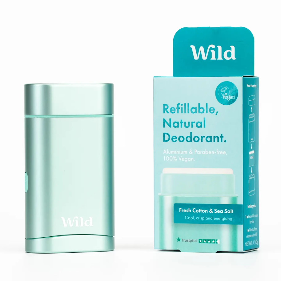 WILD Deo Startersert Mintgrün / Fresh Cotton & Seal Salt