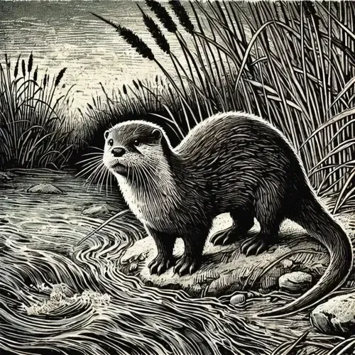 Doppelkarte - Otter