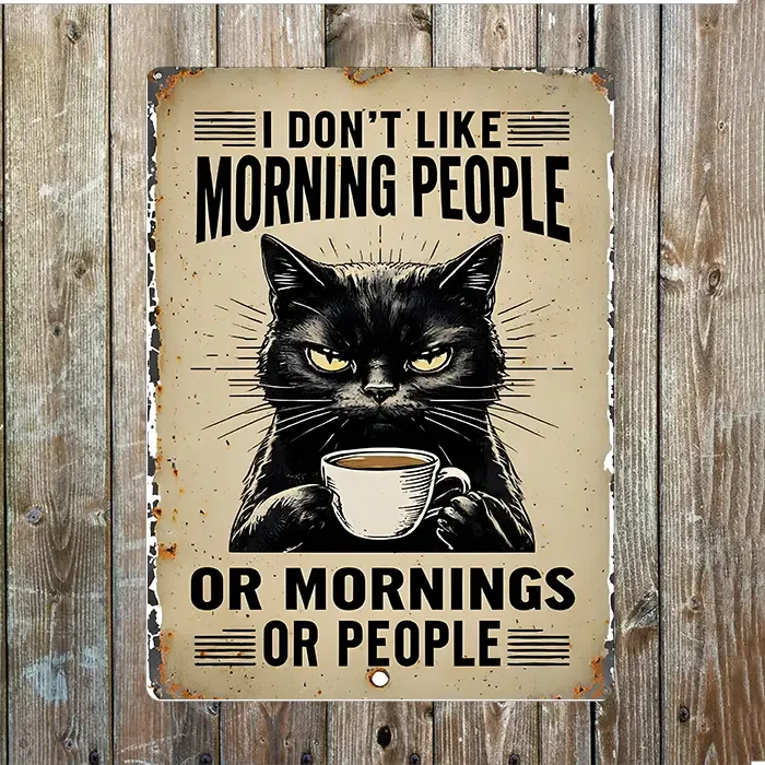 Blechschild - Morning People