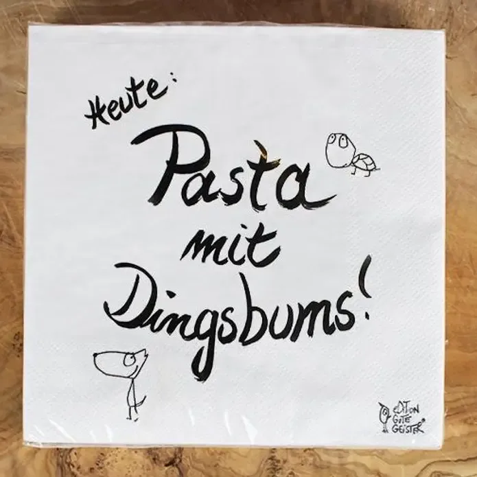 Servietten - Pasta mit Dingsbums